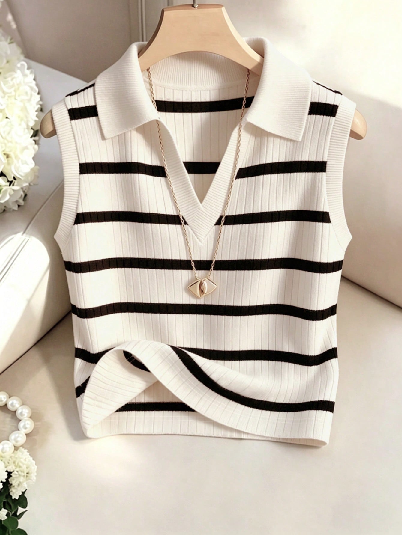 http___img.ltwebstatic.com_v4_j_pi_2026_04_14_e2_1776163371aa1366c26c109637ecb4585ce0c6124a Airaco Women's Casual Elegant Knitted Collared Striped Tank Top - Image 1