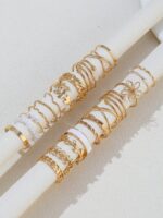 5pcs Luxury Elegant Unique Delicate Leaf Design Rings Set, Suitable For Daily, Dating, Casual, Holiday Gifts, Vacation, Women's Copper Micro-Inlaid Synthetic Zirconia (No Gift Box) - Image 2