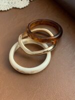 3pcs Vintage Boho Style Set: Thick Multi-Layer Brown Acrylic Bracelet, Gold Wave ABS Bracelet, Luxury High-End Suitable For Women, Couples, Parties, Daily Wear  #18 Best Sellers in 2~3 GBP Women Bracelet Sets 200+ sold - Image 2