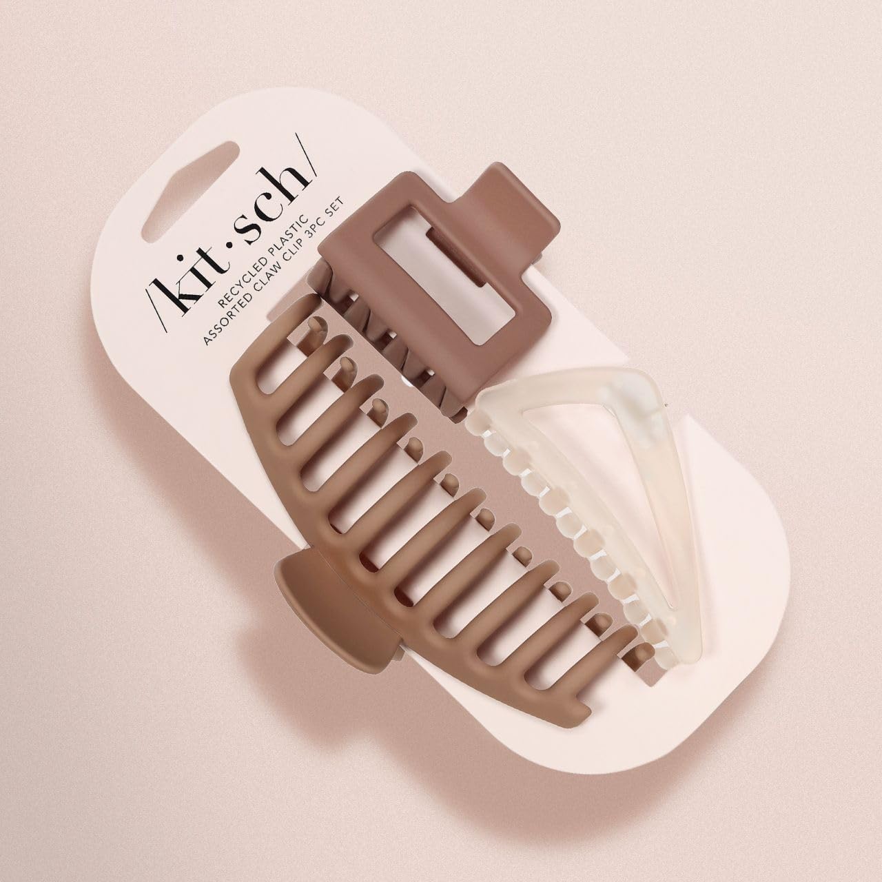617iMhdnTZL._AC_SL1280_ Kitsch Large Assorted Hair Clips for Women, Medium Open Shape Hair Claw Clips for Thick Hair, Small Open Shape Hair Clip & Big Claw Clip for Teen Girls... - Image 1