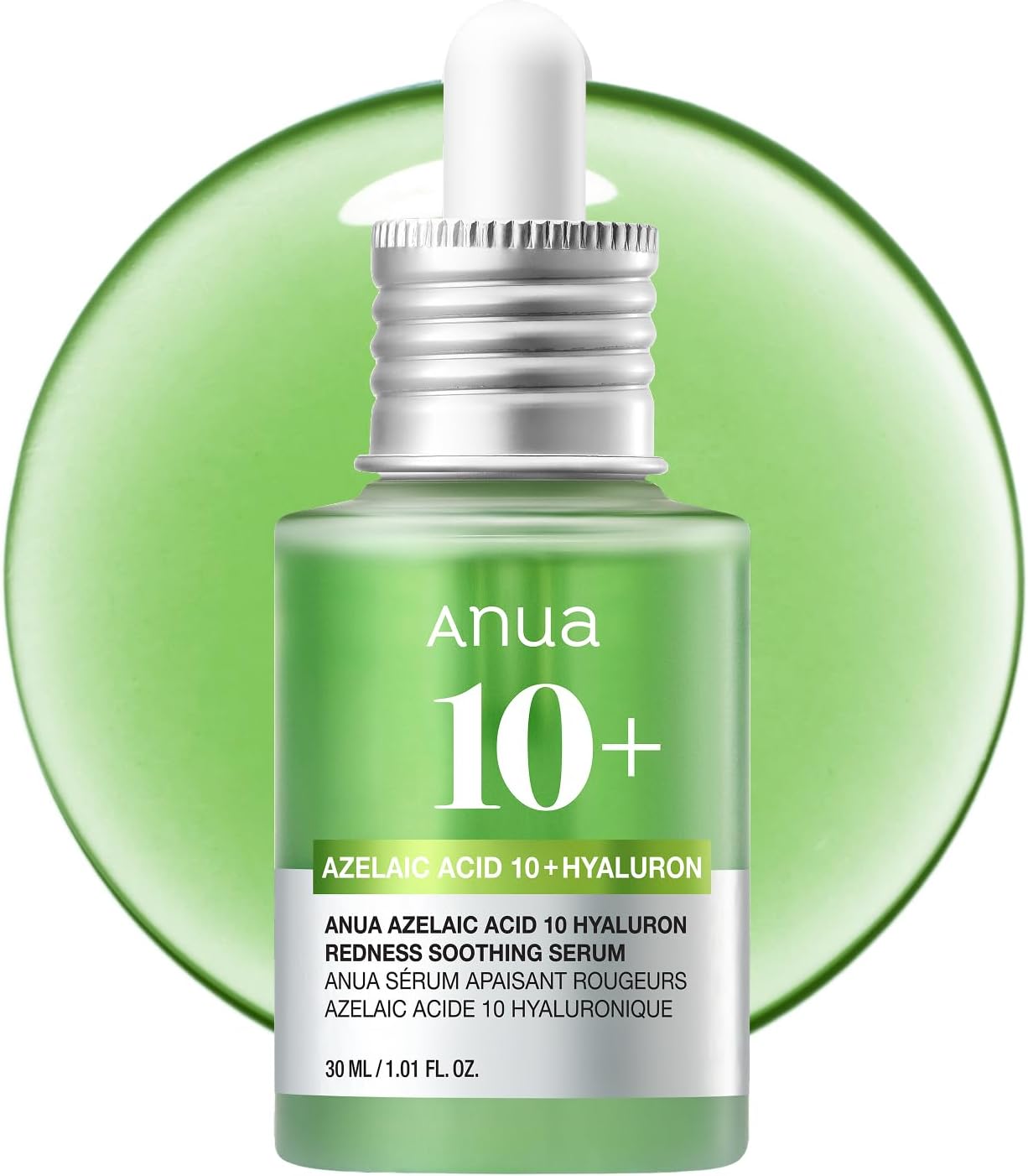 61sSYnrc1zL._AC_SL1500_ Anua Azelaic Acid 10 Hyaluronic Redness Soothing Serum, Facial Serum for Sensitive Skin, Hyaluronic Acid, Niacinamide, Spot Care, Natural Colour, Vegan, Korean Skincare (30 ml / 1.01 fl oz.) - Image 1