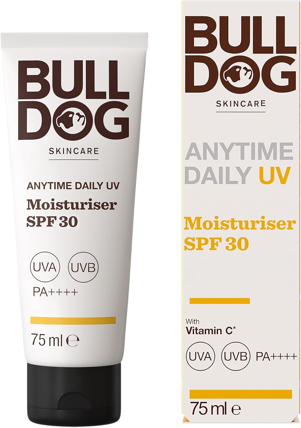 61yF-aqqgrL._AC_SL1500_ BULLDOG SKINCARE Anytime Daily UV Moisturiser SPF 30 For Men, Safflower Seed Extract, Protects & Hydrates Skin, Suitable For All Skins, 75 ml - Image 1