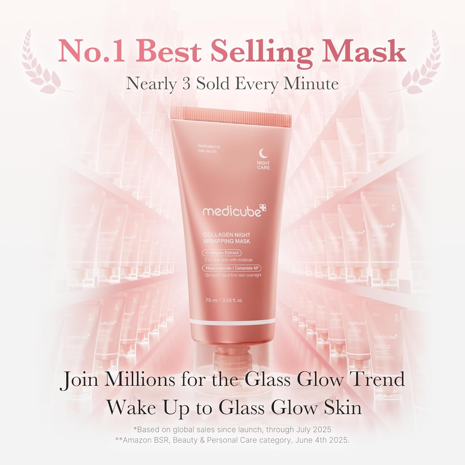 714gWBGQ9pL._AC_SL1500_ (1) medicube Wrapping Mask Collagen Overnight Peel Off Facial Mask | Elasticity & Hydration Care For Firmer-Looking, Radiant Skin | Hydrolyzed Collagen For... - Image 1