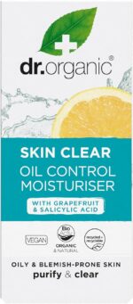 Dr Organic Skin Clear Moisturiser, Oil Control, For Acne & Clear Skin, Salicylic Acid, Oily, Problem Skin, Natural, Vegan, Cruelty-Free, Paraben & SLS-Free, Recycled & Recyclable, Organic, 50ml - Image 5