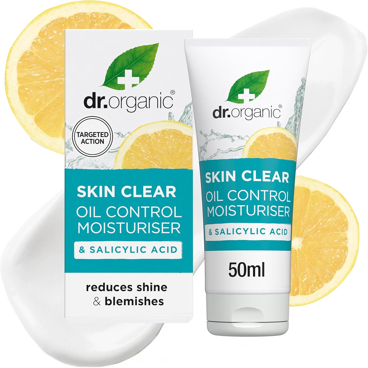 81PekIeLi7L._AC_SL1500_ Dr Organic Skin Clear Moisturiser, Oil Control, For Acne & Clear Skin, Salicylic Acid, Oily, Problem Skin, Natural, Vegan, Cruelty-Free, Paraben & SLS-Free, Recycled & Recyclable, Organic, 50ml - Image 1