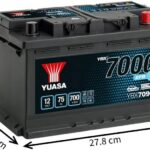 Yuasa YBX7096 12V 75Ah 700CCA EFB Maintenance Free Start Stop Car Battery