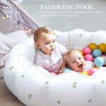 AirSwim Inflatable Paddling Pool, Portable Small Paddling Baby Swimming Pool for Toddlers Ages 0-3 Years Girls and Boys, Indoor& Outdoor, Garden and Backyard Summer Water Party, 90x25 cm (Orange) - Image 7