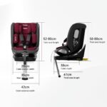 Feakaou 360 Car Seat with ISOFIX - Newborn to 12 Years Children, i-Size (ECE R129/E4) Rotating Swivel Baby Car Seat,Group 0+1/2/3 (40-150cm),Rear Facing for... - Image 3
