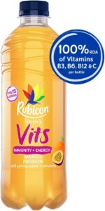 Rubicon Spring Vits Mango Passion Still Vitamin Water - 15 Calories per bottle for healthy hydration - Drinks Multipack 12 x 500ml Bottles - Image 2