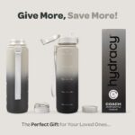 Hydracy Water Bottle with Time Marker -Large 1 Litre BPA Free Water Bottle -Leak Proof Gym Bottle with Fruit Infuser Strainer & Times to Drink -... - Image 5