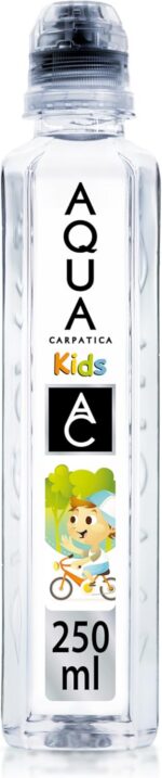 AQUA Carpatica Kids 250mlx12 - Pure Natural Still Mineral Water for Children with Spill-Proof Sippy Cap, Virtually Nitrate-Free, Low Sodium, Naturally... - Image 2