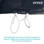 Intex Easy Set Pool Cover 8ft / 244cm, Blue Durable Vinyl Cover for Easy Set Swimming Pools, Rope Ties and Drain Holes, 28020 - Image 2