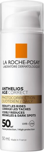 La Roche-Posay Anthelios Age Correct SPF50, Anti-Ageing Daily Sunscreen With Hyaluronic Acid, Niacinamide & Phe-Resorcinol, 24 Hour Hydration,... - Image 8