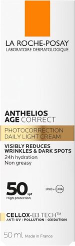 La Roche-Posay Anthelios Age Correct SPF50, Anti-Ageing Daily Sunscreen With Hyaluronic Acid, Niacinamide & Phe-Resorcinol, 24 Hour Hydration,... - Image 5