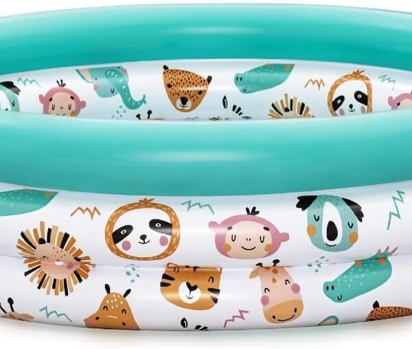 Bestway Safari Pals Kids Paddling Pool, Inflatable Paddling Pool, Kiddie Pool
