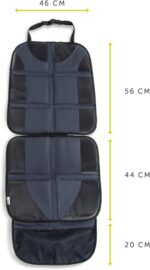 Hauck Sit on Me Car Seat Protector for Child Seats Compatible with ISOFIX, Rear-Facing Car Seats and Infant Carriers, Car Seat Organizer, 47 x 97 cm, Grey - Image 2