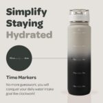 Hydracy Water Bottle with Time Marker -Large 1 Litre BPA Free Water Bottle -Leak Proof Gym Bottle with Fruit Infuser Strainer & Times to Drink -... - Image 8