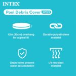 Intex Easy Set Pool Cover 8ft / 244cm, Blue Durable Vinyl Cover for Easy Set Swimming Pools, Rope Ties and Drain Holes, 28020 - Image 3