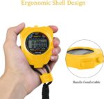 Vicloon Sport Stopwatch Timer, Professional Digital Sport Timer with Stainless Steel Whistle, Large LCD Display Suitable for Football, Basketball, Running,... - Image 4