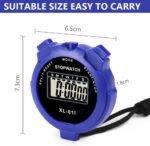 Vicloon Sport Stopwatch Timer, Multi-Function Sport Digital Stopwatch Large Display, Single Lap /Split Memory Stopwatch with12/24 Hour Clock Alarm Calendar... - Image 2