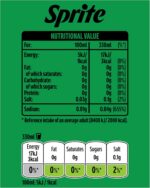 Sprite No Sugar 24 x 330ml Cans - Image 2