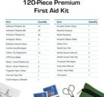 120 Piece Premium First Aid Kit Travel Bag - Includes Bandages and Dressings, Extra-Strong Metal Scissors and Emergency Car Blanket for Home, Office, Caravan, Workplace - Image 4