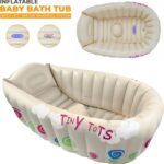 Crystals Inflatable Baby Bath Tub with Temperature Sensor, Foldable Infant & Newborn Baby Bath, Non Slip Support, Travel Toddler Mini Bathtub 0-12 Months - Image 7