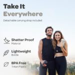 Hydracy Water Bottle with Time Marker -Large 1 Litre BPA Free Water Bottle -Leak Proof Gym Bottle with Fruit Infuser Strainer & Times to Drink -... - Image 3