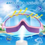 SHINER Kids Swimming Goggles for 3-15 with Earplugs Large Frame Anti-Fog/UV No Leak Swim Goggles for Boys Girls Toddler 2PCS - Image 4