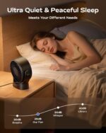 SWEETFULL USB Desk Fan, 4 Speeds Powerful Portable Table & Personal Electric Cooling Fan, 360° Rotatable with Detachable Rear Cover, Quiet Silent Operation for Office, Bedroom, Home (Black) - Image 4