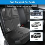 2pcs Car Seat Protectors,Leather Seats Protectors For Child Car Seats With Non-Slip Bottom Waterproof Large Mesh Pockets (black) - Image 7