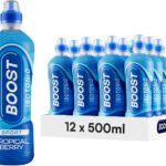 Boost Sports Drinks Tropical Berry | 12 Isotonic Drink with Vitamin B12 and B6 | Electrolyte Drink | Maximum Hydration Drinks | Low Calorie Vegan Adult Soft Drinks Multipacks | 12x500ml