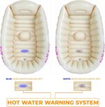 Crystals Inflatable Baby Bath Tub with Temperature Sensor, Foldable Infant & Newborn Baby Bath, Non Slip Support, Travel Toddler Mini Bathtub 0-12 Months - Image 3