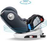 globalkids Safety Baby Car Seat with Isofix and Top Tether, 360 Degree Rotating Child Seat for All Group 0-12 Years Old (up to 36kg), Black (2022 Edition) - Image 8