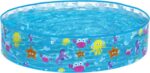 Bestway Sea Creature Paddling Pool Kiddie Swimming Pool, Inflatable Above Ground Pool, Outdoor Garden Pool, Blue, 48 x 10 Inch