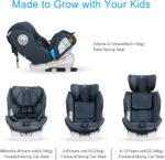 globalkids Safety Baby Car Seat with Isofix and Top Tether, 360 Degree Rotating Child Seat for All Group 0-12 Years Old (up to 36kg), Black (2022 Edition) - Image 5