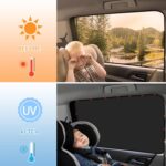 ZATOOTO Car Side Window Shades, Magnetic Car Sunshades for Blockout, Privacy, Opaque, Black, 4PCS - Image 4