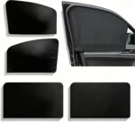 4PCS car curtains, magnetic car window shades, car blackout window covers. Fits most car models, protects privacy, serves as sleep blackout shade and heat...