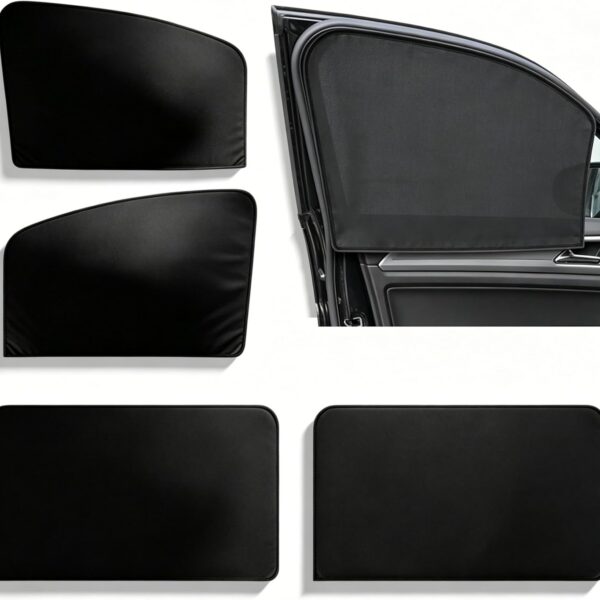 4PCS car curtains, magnetic car window shades, car blackout window covers. Fits most car models, protects privacy, serves as sleep blackout shade and heat...