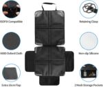 2pcs Car Seat Protectors,Leather Seats Protectors For Child Car Seats With Non-Slip Bottom Waterproof Large Mesh Pockets (black) - Image 3