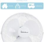 Signature 9” 2 Speed Desk Fan with Oscillation, Adjustable Tilt, White, S40008 - Image 4