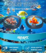 Kids Swimming Goggles - Adjustable Anti Fog Swimming Goggles Kids 6-14 years, UV Resist Junior Swim Goggles, Wide Clear Vision and Anti-Leak for Boys Girls - Image 3