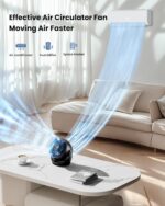 gaiatop Desk Fan, 5 Inch Portable Electric Table Desktop Air Circulator Fans, Small but Powerful with 3 Speed 360° Adjustable Tilt for Cooling Home Dorm... - Image 2