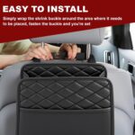 Car Seat Back Hanging Bag,Leather Back Seat Organiser and Storage Back Seat,Multi-Pocket Storage Box Organizer for Trash Phones Documents kids,Auto Seats... - Image 5