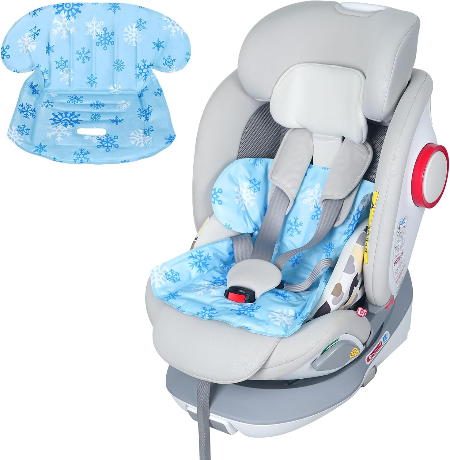 71K0G5iBCJL._AC_SL1500_ Orzbow Baby Gel Pad, Reversible Car Seat Protector Potty Training Cooling Mat for Babies with EVA, Large Gel Cooling Mat for Baby Car Seats, Pushchairs... - Image 1