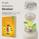 Hydracy Water Bottle with Time Marker -Large 1 Litre BPA Free Water Bottle -Leak Proof Gym Bottle with Fruit Infuser Strainer & Times to Drink -... - Image 6