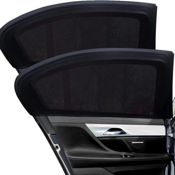 2 Pack Car Window Shades for Baby,Car Blinds for Windows with a stretched size of 54 x 100cm,Breathable Mesh Sun Shade for Baby,Universal Fit for 99% of...