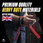 Titan Armour® Weight Lifting Straps | Extra-Long Neoprene Padded Heavy-Duty Weightlifting Straps | Deadlifts | Anti-Slip Gel Option | Gym Accessories Men... - Image 3
