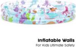 Bestway Deep Dive Inflatable Kids Pool, Sea Theme, 3 Ring Paddling Pool with Underwater Graphics, Easy Inflate Kiddie Outdoor Pool - Image 3