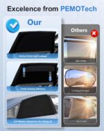 PEMOTech Car Window Shades for Baby 2 Pack - Stretchable & Breathable Spandex Car Sun Shade for Baby - Car Shades UV Sun Protection for... - Image 8